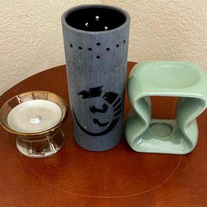 2 Candle holders & Essential oil warmer